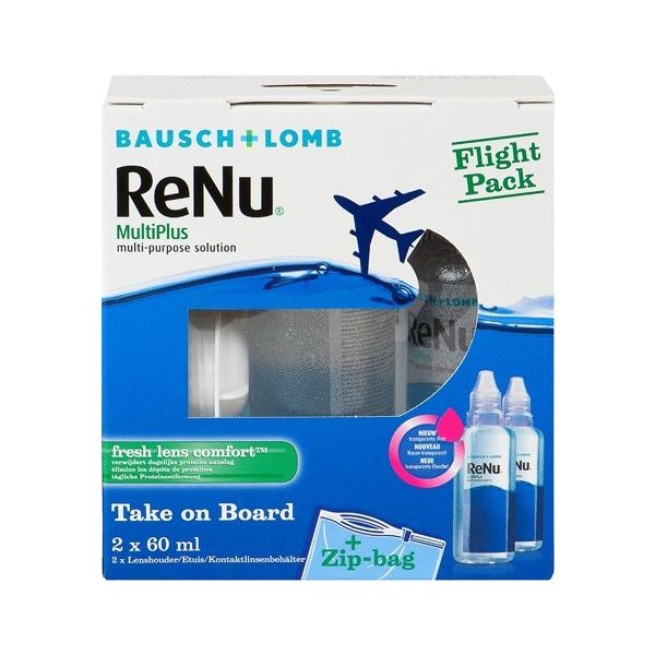 Renu Flight Pack 2x60ml - Produit pour lentilles Renu Flight Pack 2x60ml - Produit pour lentilles