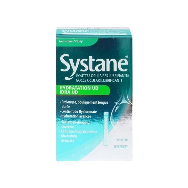 Systane Hydration UD - 30 unidoses - Gouttes Lubrifiantes et Hydrantes - Produit pour lentilles
