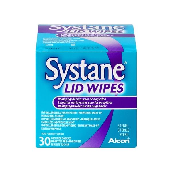 Lingettes nettoyantes pour paupières Systane Lid Wipes - Produit pour lentilles Lingettes nettoyantes pour paupières Systane Lid Wipes - Produit pour lentilles