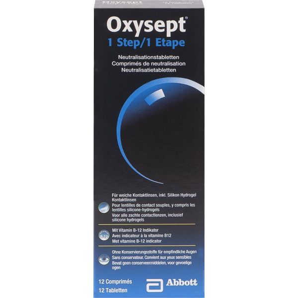 Oxysept 1 step neutralisation 12 cps - Produit pour lentilles