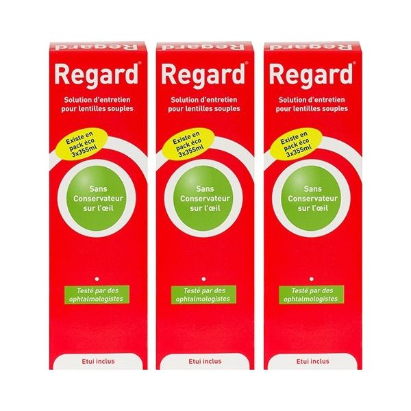 Regard MultiPack Eco 3x355ml - Produit pour lentilles Regard MultiPack Eco 3x355ml - Produit pour lentilles