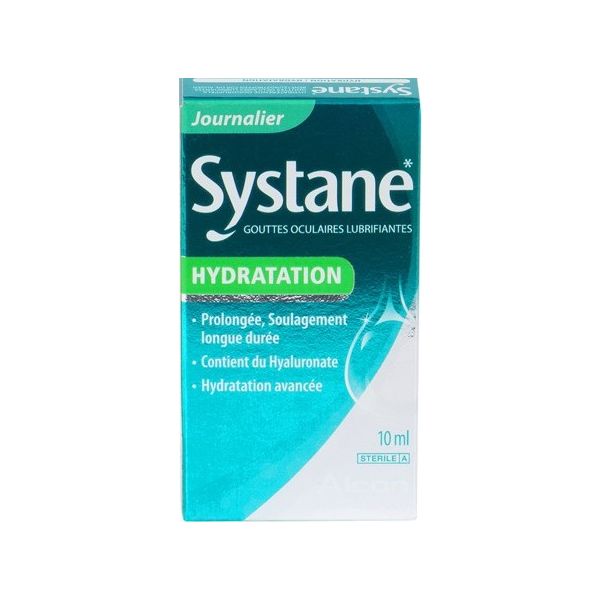 Systane Hydration 10 ml - Gouttes Lubrifiantes et Hydratantes - Produit pour lentilles