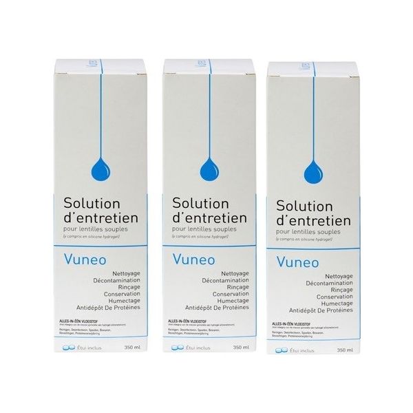 Vuneo MultiPack Eco 3x350ml - Produit pour lentilles Vuneo MultiPack Eco 3x350ml - Produit pour lentilles